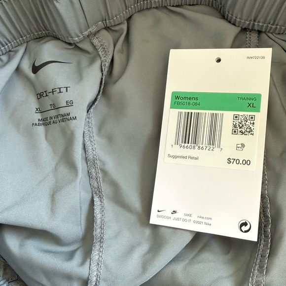 Nike Women's XL Athletic Pants Dri-Fit Comfort Active Bottoms Grey New - Picture 4 of 10